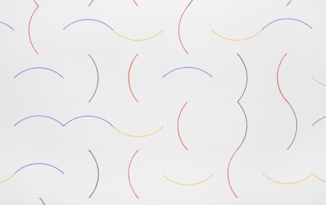 Installation view, Sol LeWitt, Arcs and Lines, May 7 – August 26, 2011