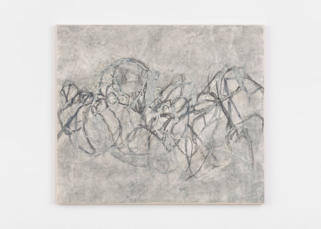 Beatrice Caracciolo Tearing Apart 2, 2020 pigment, water soluble chalk, graphite, gouache and collage on paper, mounted on canvas 43 x 49 3/4 in. (109.2 x 126.4 cm)