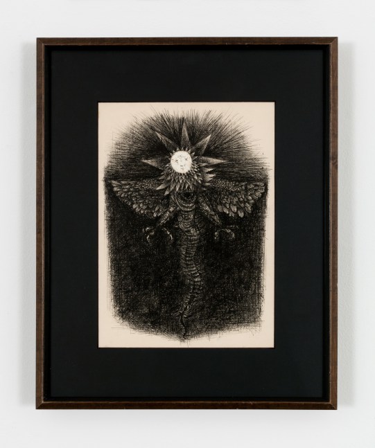 Bruce Conner GERYON, AUGUST 17, 1955, 1955 pen, ink and white paint on paper image: 11 3/8 x 8 1/8 in. (28.9 x 20.6 cm) frame: 17 1/4 x 14 in. (43.8 x 35.6 cm)