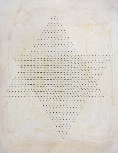 Carl Andre &quot;Untitled&quot; 1963 Typewriter ink on paper, collaged 11&quot; x 8 1/2&quot;