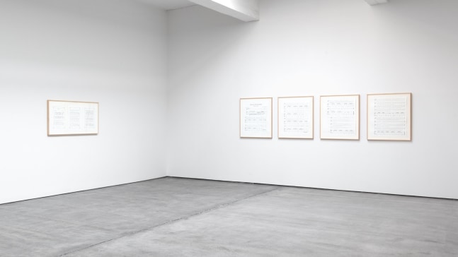 Installation view, Charles Gaines, Notes on Social Justice, September 7 – October 5, 2013