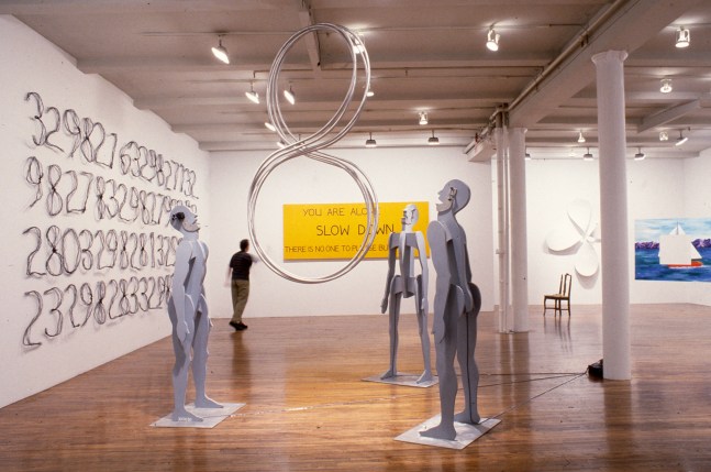 Installation view, Jonathan Borofsky, Paula Cooper Gallery, 155 Wooster Street, New York, March 3 - April 1, 1995. © Jonathan Borofsky. Courtesy Paula Cooper Gallery, New York. Photo: D. James Dee.