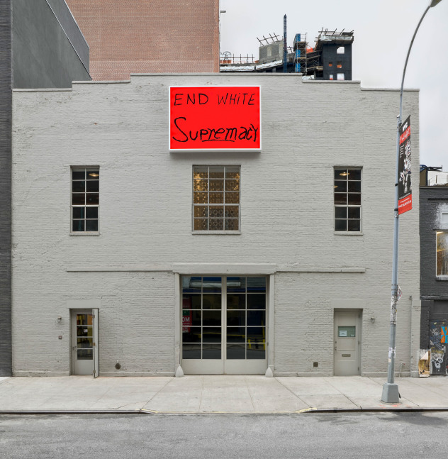 Installation view, End White Supremacy, Paula Cooper Gallery, 534 W 21st Street, New York. November 3, 2008 - July 31, 2009. © Sam Durant. Courtesy Paula Cooper Gallery, New York. Photo: Ellen Page Wilson.