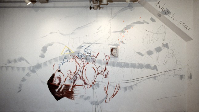 Installation view, Jonathan Borofsky, Paula Cooper Gallery, 155 Wooster Street, New York, March 10 - April 7 1979. © Jonathan Borofsky. Courtesy Paula Cooper Gallery, New York. Photo: Geoffrey Clements.