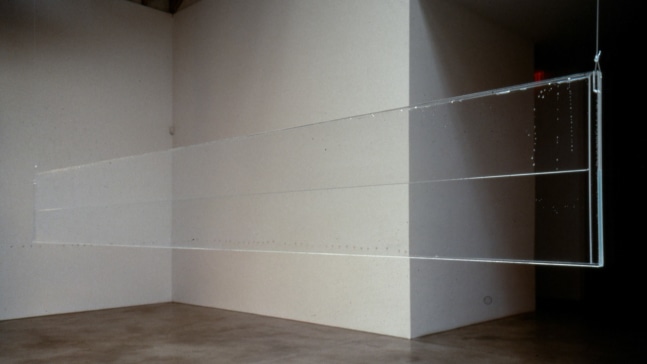 Hans Haacke "Wave" 1965/2000 Clear plexiglass, distilled water 12 1/2" x 120" x 1 1/2"