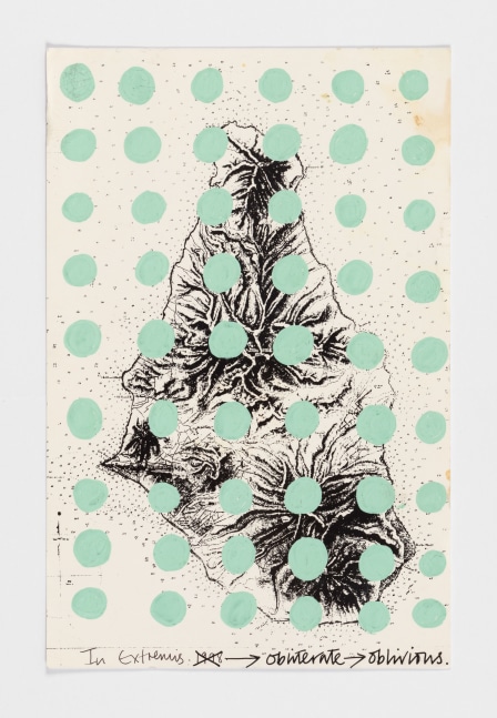 Veronica Ryan In Extremis, Obliterate, Oblivions, 1998 acrylic and ink print on paper 8 1/2 x 5 1/2 in. (21.6 x 14 cm)