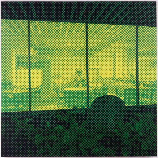 Wayne Gonzales "Restaurant" 2005 Acrylic on canvas 92 x 92 in.