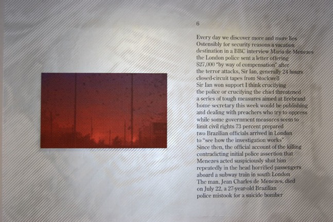 Wayne Gonzales "Debris II" 2006 Acrylic on canvas 36 x 60 in.