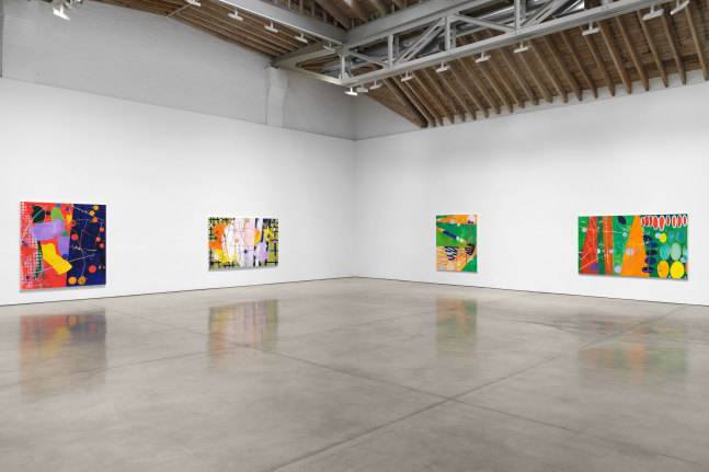 Installation view, Cynthia Hawkins: Maps Necessary for a Walk in 4D,  Paula Cooper Gallery, New York, March 27 – May 3, 2025. © Cynthia Hawkins. Courtesy of the artist, Paula Cooper Gallery, New York, and STARS, Los Angeles Photo: Steven Probert