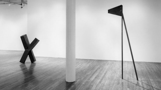 Installation view, Joel Shapiro, Paula Cooper Gallery, 155 Wooster Street, New York, November 3 - December 1, 1990. © 2025 Joel Shapiro / Artists Rights Society (ARS), New York. Courtesy Paula Cooper Gallery, New York. Photo: James Dee.