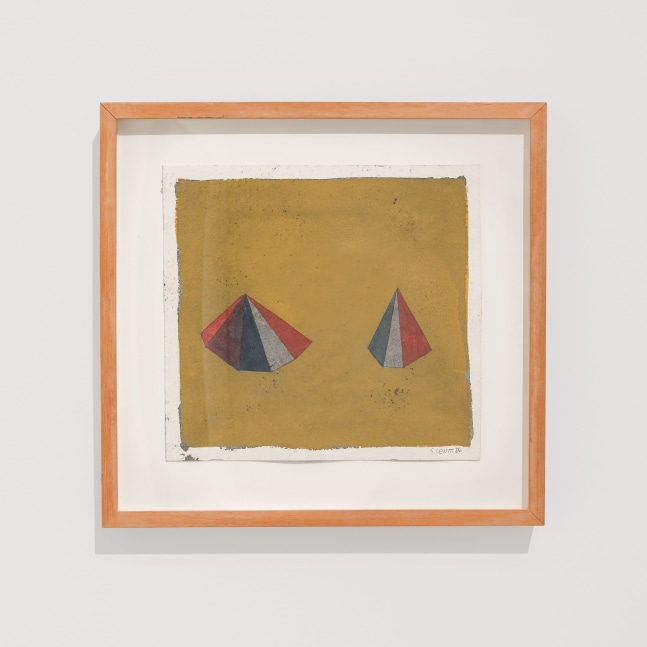 Sol LeWitt Double Asymmetric Pyramids, 1986 gouache on paper 9 x 9 1/2 in. (22.9 x 24.1 cm)