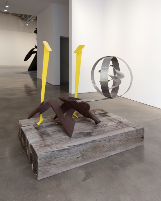 Mark di Suvero Nextro, 2003 stainless steel, steel, painted 57 x 73 x 36 in. (144.8 x 185.4 x 91.4 cm)