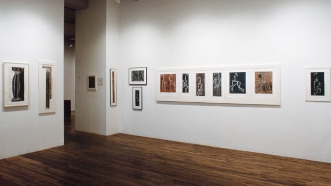 Installation view, Recent Drawings 1983-84, Paula Cooper Gallery, 155 Wooster Street, New York, February 2 - March 2, 1985. © Debra H. George. Courtesy Paula Cooper Gallery, New York. Photo: Geoffrey Clements.