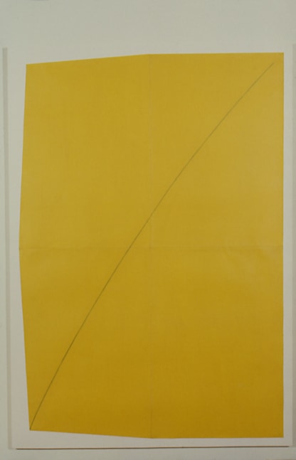Robert Mangold "Untitled" 1978 Acrylic and pencil on 4 sheets of paper 78 1/2 x 55 in.