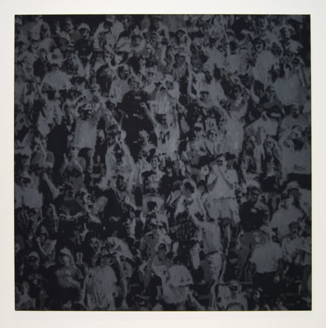Wayne Gonzales "Cheering Crowd" 2007 Acrylic on canvas 60 x 60 in.