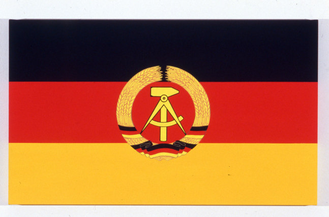 Jonathan Borofsky &quot;German Democratic Republic&quot; 1988 Acrylic on canvas 30&quot; x 50&quot;
