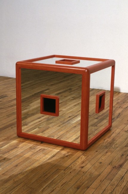 Jackie Winsor &quot;Interior Sphere Piece&quot; 1985 Mirrored glass, wood, paint 31&quot; x 31&quot; x 31&quot;