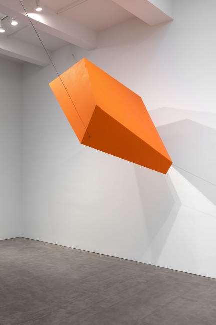 Joel Shapiro Orange, 2016 wood and casein 30 3/4 x 83 x 70 3/4 in. (78.1 x 210.8 x 179.7 cm)
