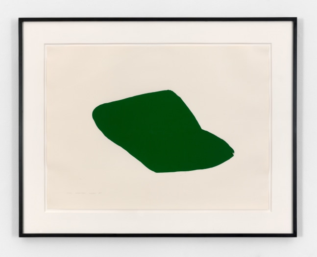 Joel Shapiro Untitled (Green), 1980 Lithograph on Arches Cover pinted in green from an aluminum plate 22 x 29 3/4 inches (55.9 x 75.6 cm) Edition of 30