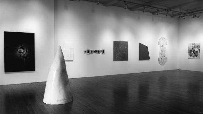Installation view, Act-Up Benefit Exhibition, Paula Cooper Gallery, 155 Wooster Street, New York, December 5 - 21, 1991. Photo: Zindman Fremont.
