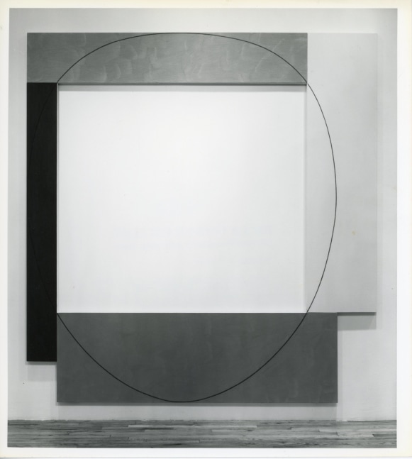 Robert Mangold &quot;Four Color Frame Painting #5&quot; 1984 Acrylic, pencil on canvas 111&quot; x 105&quot;