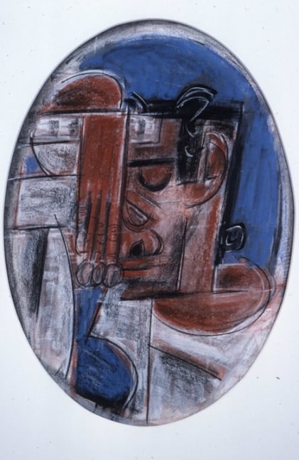Michael Hurson &quot;Portrait of Roberto Juarez&quot; 1986 Pencil, conte, pastel on paper 20&quot; x 15&quot;