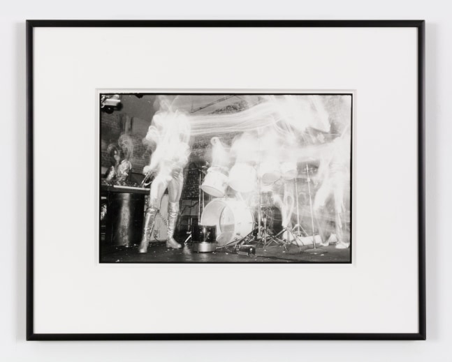 Bruce Conner 27 PUNK PHOTOS:19, GLITTER BAND BURNS OUT, 1978 gelatin silver print image: 8 11/16 x 13 in. (22.1 x 33 cm) frame: 16 1/2 x 20 1/2 in. (41.9 x 52.1 cm) Edition Trial Proof of Edition of 3, 2 APs