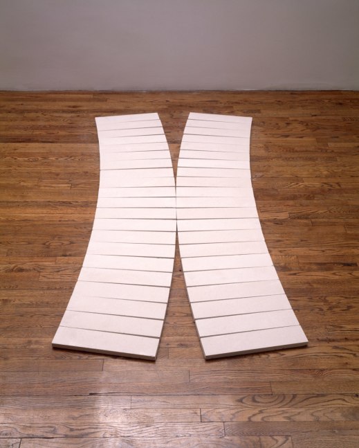 Carl Andre &quot;Sand-lime Cotange&quot; 1995 Sand lime, 42 units 7/8 x 82 5/8 x 40 1/4&quot; overall