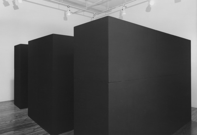 Installation view, Maze, Paula Cooper Gallery, 155 Wooster Street, New York, November 7 - 26, 1987. © 2025 Tony Smith / Artists Rights Society (ARS), New York. Courtesy Paula Cooper Gallery, New York. Photo: Geoffrey Clements.