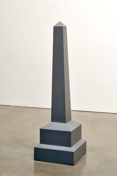 Sam Durant "Big Bottom Massacre Monument (from Proposal for White and Indian Dead Monument Transpositions, Washington D.C.)" 2005 MDF, fiberglass, foam, enamel, acrylic basswood, balsa wood, birch veneer, copper 54 x 17 x 17 in.
