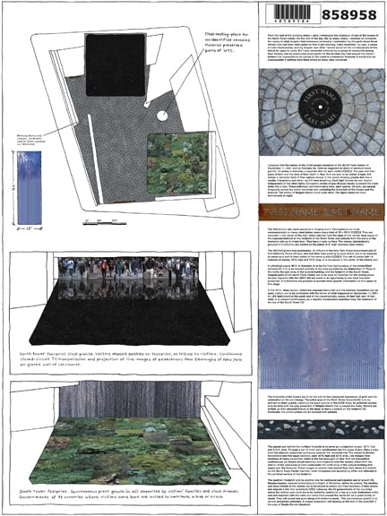 Hans Haacke "Proposal" Competition for World Trade Center Memorial" 2003 Digital C-Print 34 3/8 x 44 1/4 in.