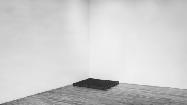 Installation view, Carl Andre, Paula Cooper Gallery, 155 Wooster Street, New York, March 1 - 26, 1983. Photo: Geoffrey Clements.