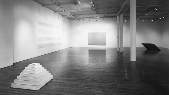 Installation view, Changing Group Exhibition, Paula Cooper Gallery, 155 Wooster Street, New York, December 6, 1988 - January 21, 1989. Photo: Geoffrey Clements.
