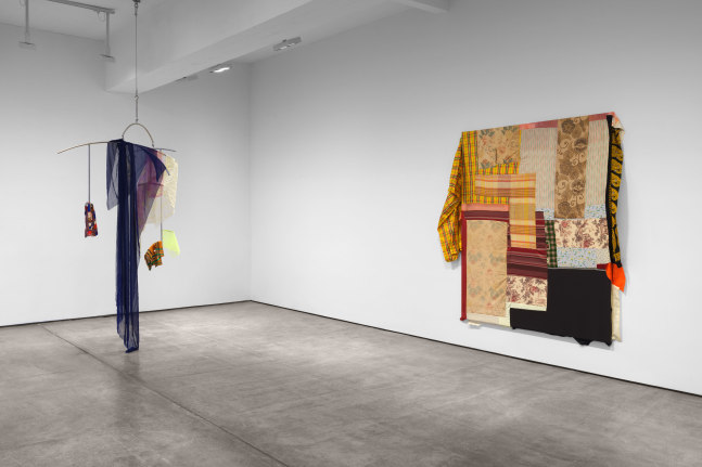 Installation view, Eric N. Mack, Paula Cooper Gallery, 2023. © 2023 Eric N. Mack. Courtesy Paula Cooper Gallery, New York. Photo: Steven Probert.