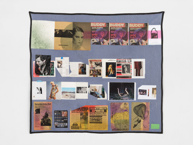 Eric N. Mack
Mood Ring, 2020
acrylic, dye, paper on packing blanket
72 x 79 in. (182.9 x 200.7 cm)