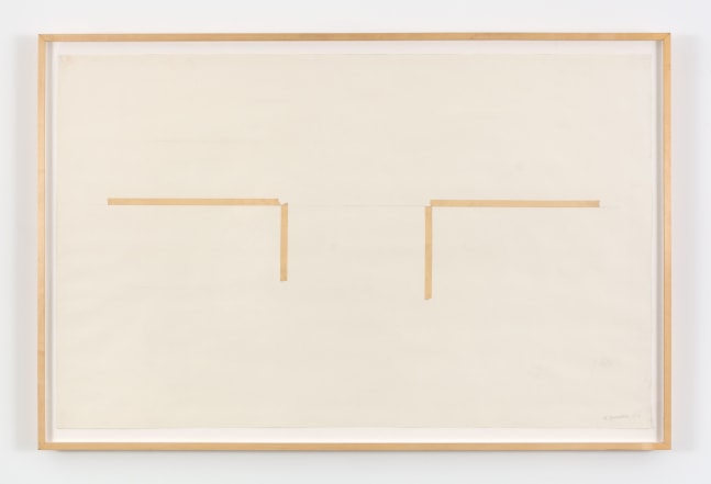 Robert Grosvenor Untitled, 1974 masking tape, pencil on paper 39 1/8 x 62 inches (99.4 x 157.5 cm)