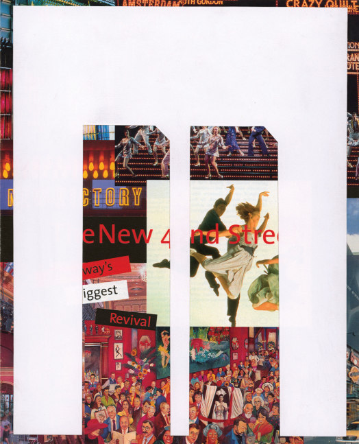 Hans Haacke "Proporsal for poster commemorating 9/11 with photographs of posters produced by Creative Time 6 months after attack, on approcimately 100 media boards in manhattan" 2001-02 Original collage and set of 50 photographs 16 13/16 x 21 7/8 in.
