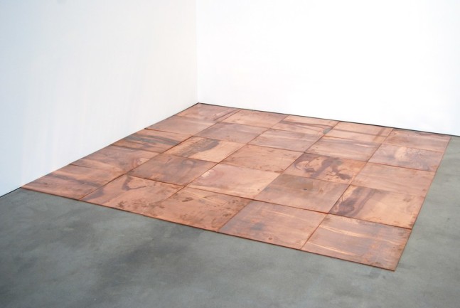 Carl Andre "5th Copper Square" 2007 25 copper plates overall: 1/8 x 98 1/2 x 98 1/2 in.