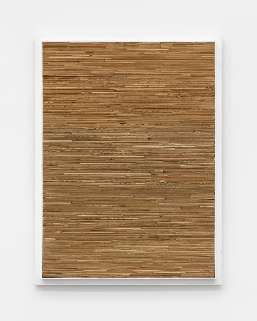 Jan J. Schoonhoven R 77-3, 1977 corrugated cardboard on wood 31 1/2 x 23 5/8 in. (80 x 60 cm)