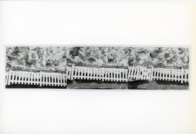 Jennifer Bartlett &quot;Old House Lane #20&quot; 1986 Pastel on 3 sheets of paper 30&quot; x 132&quot;