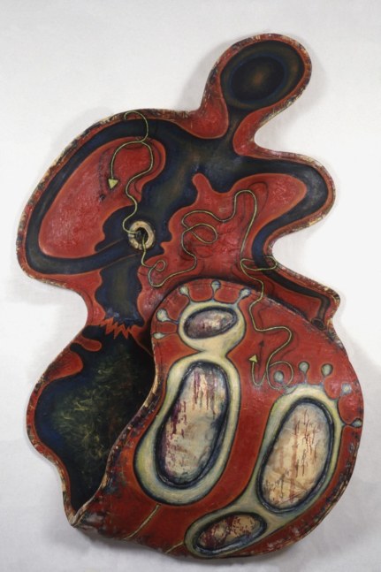 Elizabeth Murray &quot;Pidgeon&quot; 1991 Oil on canvas 96 7/8&quot; x 81 7/8&quot; x 14&quot;