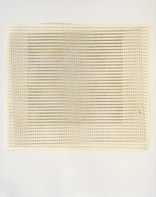 Carl Andre &quot;Untitled&quot; 1963 Typewriter ink on paper, collaged 11&quot; x 8 1/2&quot;