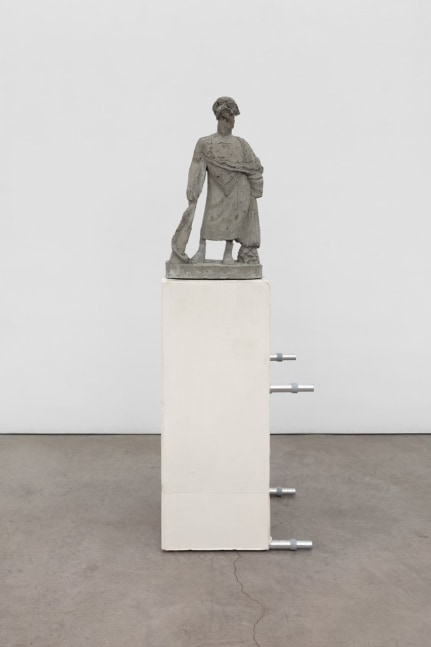 Justin Matherly, It's ok to limp, 2016, Concrete, modified gypsum, modified ambulatory equipment