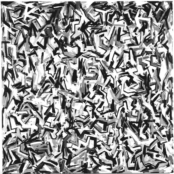 Julien Lethbridge "Traveling Salesman 3" 1994-95 Oil on linen 72" x 72"