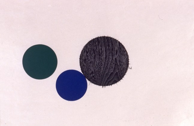 Joel Shapiro &quot;Untitled&quot; 1990 Walnut and linoleum on handmade Gampi + Kozo paper 25 3/4&quot; x 18 1/2&quot;