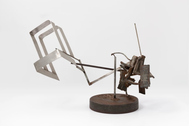 Mark di Suvero Untitled, 1965 welded steel, stainless steel on steel base 21 x 30 x 20 in. (53.3 x 76.2 x 50.8 cm)