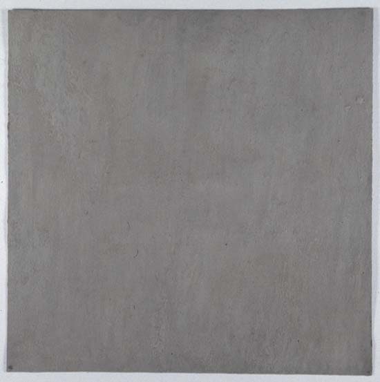 Meg Webster "Cement" 2004 Cement on paper 29 1/2 x 29 1/2 in.