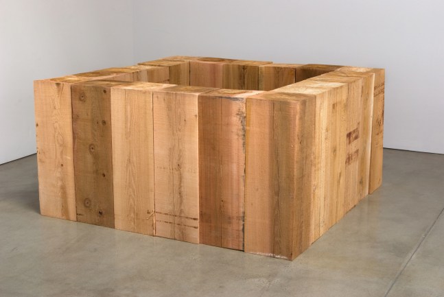 Carl Andre 6 Hollow Square, 2008 20 Western red cedar timbers each: 36 x 12 x 12 in. (91.4 x 30.5 x 30.5 cm) overall: 36 x 72 x 72 in. (91.4 x 182.9 x 182.9 cm)