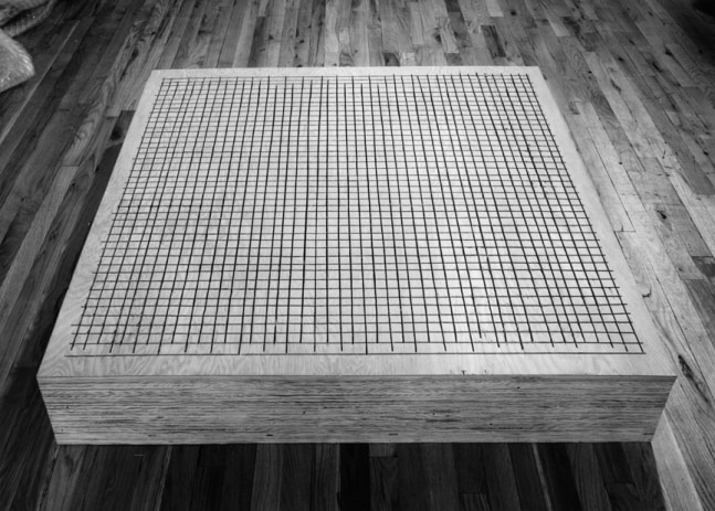 Jackie Winsoir &quot;Laminated Grid&quot; 1974 Laminated plywood 8 1/2&quot; x 47 1/2&quot; x 47 7/8&quot;