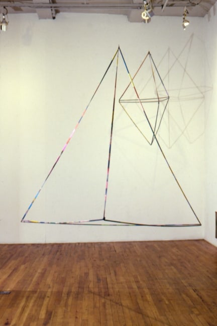 Alan Shields &quot;Toot&quot; 1978-80 Canvas belting, rods, acrylic 6'1&quot; x 6'1&quot; x 6'1&quot;